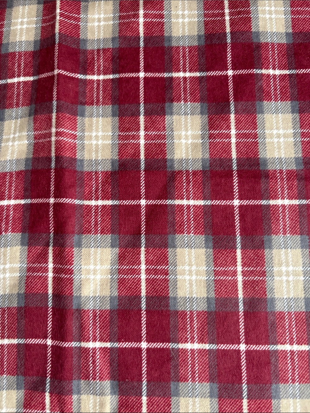 Burgundy Plaid Flannel Fabric